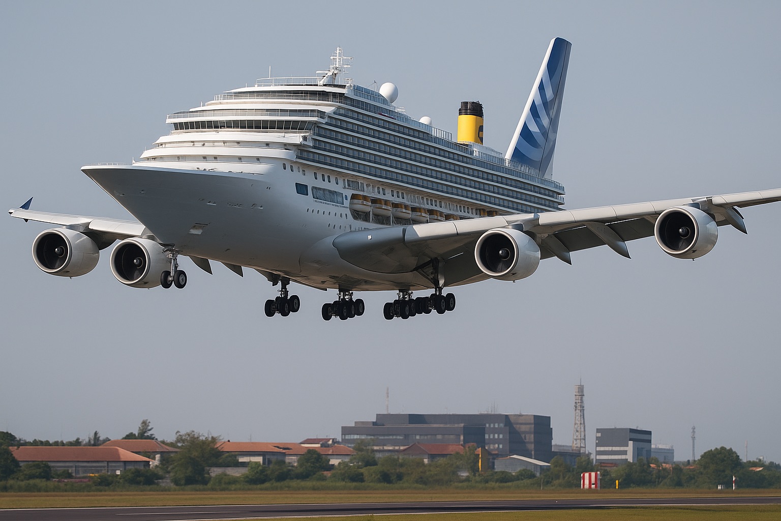 plane and ship